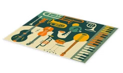 Just Jazz Jazzberry Blue Plakat 40 X 30 Cm Billedramme -POSTERLOUNGE Salg 613413 poster pds l