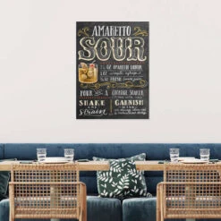 Amaretto Sour Opskrift (engelsk) Lily & Val Plakat 30 X 40 Cm Billedramme -POSTERLOUNGE Salg 616999 poster room bar l