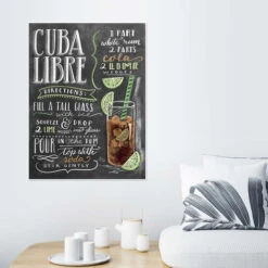 Cuba Libre Opskrift (engelsk) Lily & Val Plakat 30 X 40 Cm Billedramme -POSTERLOUNGE Salg 617002 poster room bar l