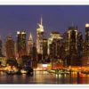 Illumineret New York Skyline Om Natten Plakat 60 X 20 Cm Billedramme -POSTERLOUNGE Salg 617237 poster l