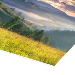 Sunrise In The Mountains Plakat 40 X 20 Cm Billedramme -POSTERLOUNGE Salg 620775 poster empCorner l