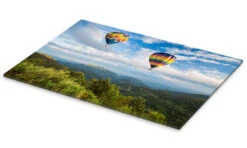 Hot Air Balloon Over The Mountains Akrylbillede 30 X 20 Cm Billedramme -POSTERLOUNGE Salg 621297 acrylic glass pds l