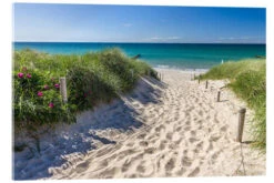 Østersø Strandsti I Ahrenshoop, Tyskland Christian Müringer Akrylbillede 30 X 20 Cm Billedramme