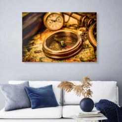 Antique Compass Akrylbillede 30 X 20 Cm Billedramme -POSTERLOUNGE Salg 621611 acrylic glass room landscape format l