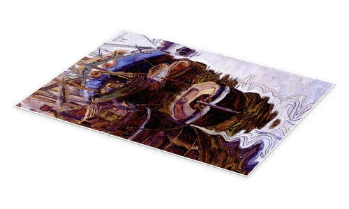 Boats In The Harbor (Trieste) Egon Schiele Plakat 30 X 40 Cm Billedramme 4 Boats In The Harbor (Trieste) Egon Schiele Plakat 30 X 40 Cm Billedramme - Billede 2