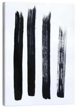 Abstrakte Penselstrøg Lærredsbillede 20 X 30 Cm Billedramme