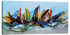Sailing, Abstract II Theheartofart Gena Lærredsbillede 40 X 20 Cm Billedramme