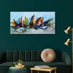 Sailing, Abstract II Theheartofart Gena Lærredsbillede 40 X 20 Cm Billedramme -POSTERLOUNGE Salg 638638 canvas room contemporary l