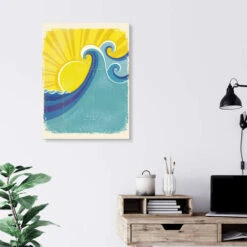 Sea Waves In The Sun Galleritryk 20 X 30 Cm Billedramme -POSTERLOUNGE Salg 639400 gallery print room vintage l