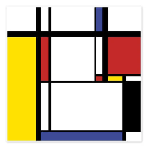Mondrian Stil Plakat 30 X 30 Cm Billedramme 3 Mondrian Stil Plakat 30 X 30 Cm Billedramme