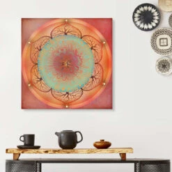 Sacral Chakra Brenda Erickson Akrylbillede 30 X 30 Cm Billedramme -POSTERLOUNGE Salg 639762 acrylic glass room oriental flair l