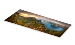 Panoramic View From Husfjellet Mountain On Senja Island During Sunset, Noway Markus Ulrich Plakat 60 X 20 Cm Billedramme -POSTERLOUNGE Salg 641365 poster pds l