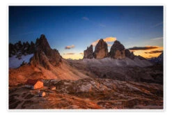 Tre Cime Di Lavaredo I Dolomitterne Muharrem Ünal Plakat 30 X 20 Cm Billedramme