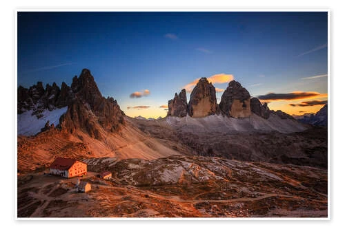 Tre Cime Di Lavaredo I Dolomitterne Muharrem Ünal Plakat 30 X 20 Cm Billedramme 3 Tre Cime Di Lavaredo I Dolomitterne Muharrem Ünal Plakat 30 X 20 Cm Billedramme