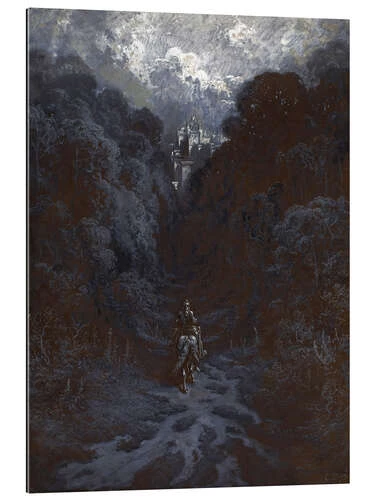 Sir Lancelot Approaching The Castle Of Astolat Gustave Doré Galleritryk 20 X 30 Cm Billedramme 3 Sir Lancelot Approaching The Castle Of Astolat Gustave Doré Galleritryk 20 X 30 Cm Billedramme