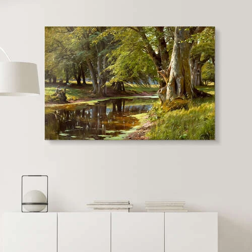 Sommerdag Ved åen Peder Mørk Mønsted Akrylbillede 30 X 20 Cm Billedramme 6 Sommerdag Ved åen Peder Mørk Mønsted Akrylbillede 30 X 20 Cm Billedramme - Billede 4