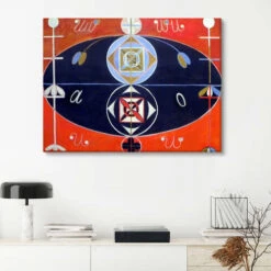 Evolutionen, Nr. 16 Hilma Af Klint Lærredsbillede 30 X 20 Cm Billedramme 9 Evolutionen, Nr. 16 Hilma Af Klint Lærredsbillede 30 X 20 Cm Billedramme -POSTERLOUNGE Salg 651330 canvas room red l