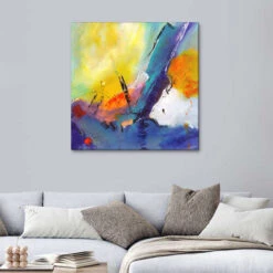 Abstrakte Reise Niksic Katarina Lærredsbillede 30 X 30 Cm Billedramme -POSTERLOUNGE Salg 651462 canvas room colourful l