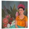 Frida Kahlo I Det Blå Hus Sylvie Demers Akrylbillede 30 X 30 Cm Billedramme