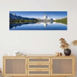 Stellisee And Matterhorn Near Zermatt In The Swiss Alps Jan Christopher Becke Plakat 60 X 20 Cm Billedramme -POSTERLOUNGE Salg 655187 poster room panorama l