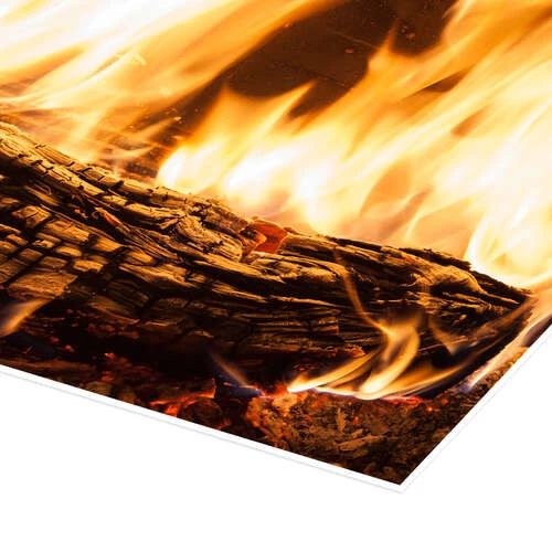 Flammer I Pejsen Plakat 30 X 20 Cm Billedramme 5 Flammer I Pejsen Plakat 30 X 20 Cm Billedramme - Billede 3