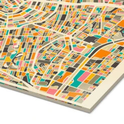 AMSTERDAM MAP Jazzberry Blue Akrylbillede 20 X 30 Cm Billedramme -POSTERLOUNGE Salg 660291 acrylic glass empCorner l