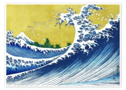 Fuji At Sea Katsushika Hokusai Plakat 40 X 30 Cm Billedramme