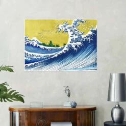 Fuji At Sea Katsushika Hokusai Plakat 40 X 30 Cm Billedramme 9 Fuji At Sea Katsushika Hokusai Plakat 40 X 30 Cm Billedramme -POSTERLOUNGE Salg 665077 poster room blue l