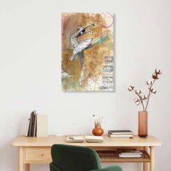 White Swan (ballet Study) Loui Jover Akrylbillede 20 X 30 Cm Billedramme -POSTERLOUNGE Salg 670556 acrylic glass room brown l