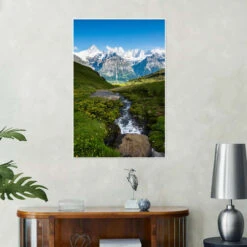 Mountain Panorama With Schreckhorn And FiescherhornView From First, Grindelwald, Switzerland Peter Wey Plakat 20 X 30 Cm Billedramme -POSTERLOUNGE Salg 672899 poster room photography l