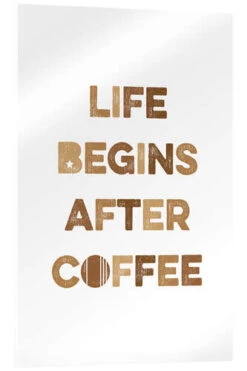 After Coffee Typobox Akrylbillede 20 X 30 Cm Billedramme