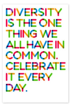 Diversity I THE USUAL DESIGNERS Plakat 20 X 30 Cm Billedramme