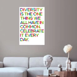 Diversity I THE USUAL DESIGNERS Plakat 20 X 30 Cm Billedramme -POSTERLOUNGE Salg 673069 poster room white l