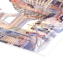 Eiffeltårnet Og Citroën 2CV I Paris Anastasia Mamoshina Plakat 30 X 40 Cm Billedramme -POSTERLOUNGE Salg 678600 poster empCorner l