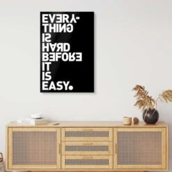 Everything Is Hard Before It Is Easy (Goethe) THE USUAL DESIGNERS Akrylbillede 20 X 30 Cm Billedramme -POSTERLOUNGE Salg 679317 acrylic glass room typography l