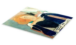 Inge II, In Dark Blue With Cigarette Oskar Moll Plakat 30 X 40 Cm Billedramme -POSTERLOUNGE Salg 679794 poster pds l