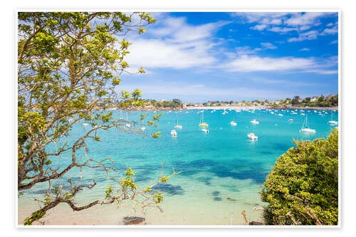 Emerald Coast Brittany France Plakat 30 X 20 Cm Billedramme 3 Emerald Coast Brittany France Plakat 30 X 20 Cm Billedramme