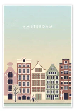 Illustration Amsterdam Katinka Reinke Plakat 20 X 30 Cm Billedramme
