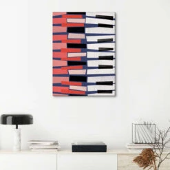 Jazzometry 01 Susana Paz Lærredsbillede 20 X 30 Cm Billedramme -POSTERLOUNGE Salg 683649 canvas room red l