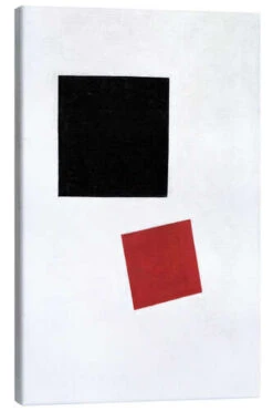 Black Square And Red Square Kasimir SewerinowitschMalewitsch Lærredsbillede 20 X 30 Cm Billedramme
