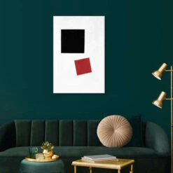 Black Square And Red Square Kasimir SewerinowitschMalewitsch Lærredsbillede 20 X 30 Cm Billedramme -POSTERLOUNGE Salg 689097 canvas room white l