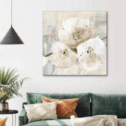 Elegance III, Greige Albena Hristova Lærredsbillede 30 X 30 Cm Billedramme -POSTERLOUNGE Salg 691498 canvas room flowers l