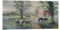 Daybreak On The Farm Marilyn Hageman Akrylbillede 40 X 20 Cm Billedramme