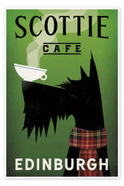 Scottie Cafe Ryan Fowler Plakat 20 X 30 Cm Billedramme