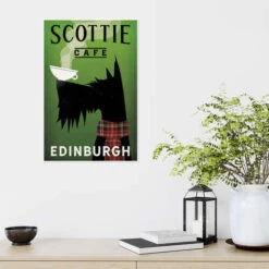 Scottie Cafe Ryan Fowler Plakat 20 X 30 Cm Billedramme -POSTERLOUNGE Salg 691608 poster room green l