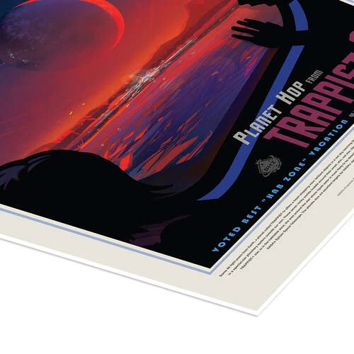 Retro Space Travel - TRAPPIST-1e NASA Plakat 20 X 30 Cm Billedramme 5 Retro Space Travel - TRAPPIST-1e NASA Plakat 20 X 30 Cm Billedramme - Billede 3