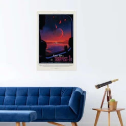 Retro Space Travel - TRAPPIST-1e NASA Plakat 20 X 30 Cm Billedramme 9 Retro Space Travel - TRAPPIST-1e NASA Plakat 20 X 30 Cm Billedramme -POSTERLOUNGE Salg 692616 poster room outer space l