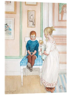 Gunlög: Säj, ä' Du Rädd För Mej? Carl Larsson Akrylbillede 20 X 30 Cm Billedramme