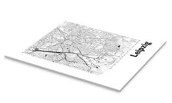 City Map Of Leipzig 44spaces Akrylbillede 20 X 30 Cm Billedramme -POSTERLOUNGE Salg 697259 acrylic glass pds l