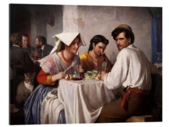 Fra Et Romersk Osteria Carl Bloch Galleritryk 30 X 20 Cm Billedramme